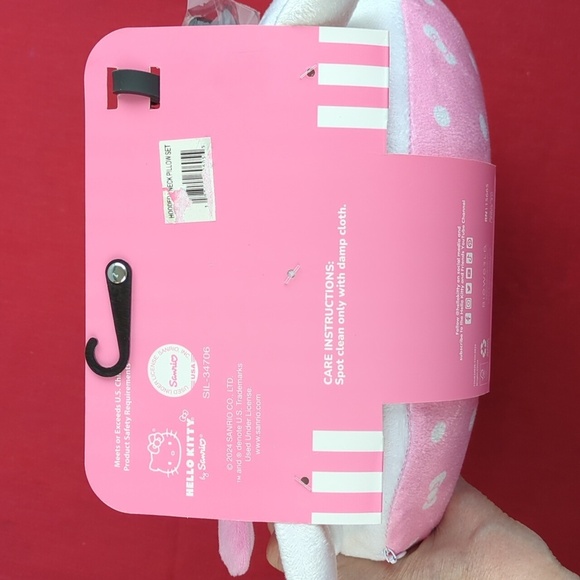 Hello Kitty Pink and White Hooded Neck Pillow Memory Foam - Picture 10 of 12